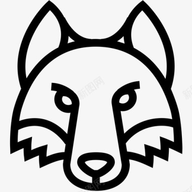 狼脸土狼狼头图标图标