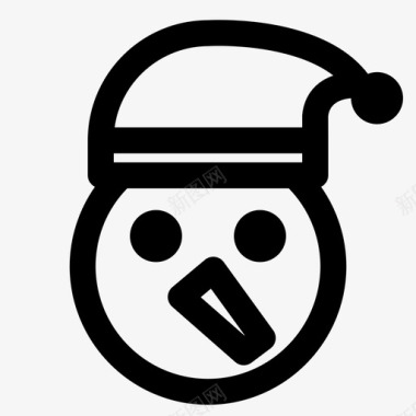 冬天的雪人雪人圣诞节圣诞节庆祝图标图标
