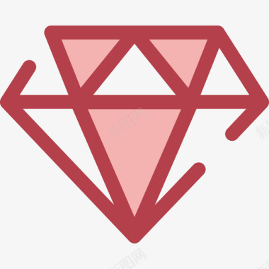 钻石形状9红色图标图标