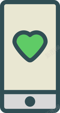 love智能手机love3线性颜色图标图标