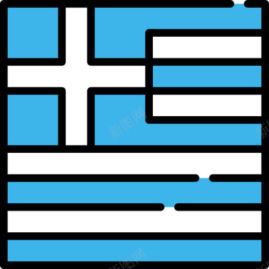 希腊希腊国旗收藏3广场图标图标