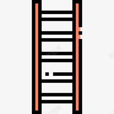 天蓝色梯子梯子建筑构造4线颜色图标图标