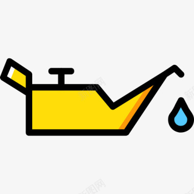 油汽车零件黄色图标图标