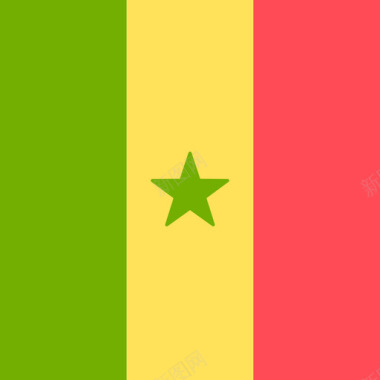 4K图标塞内加尔国际旗帜4广场图标图标
