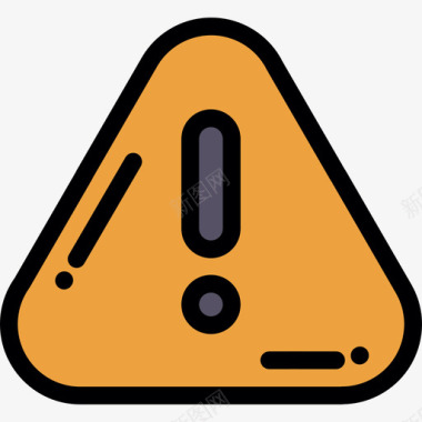 危险警告标志警告web安全2线性颜色图标图标