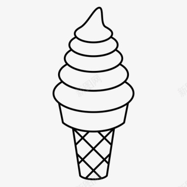 冰淇淋冰激凌甜筒图标图标
