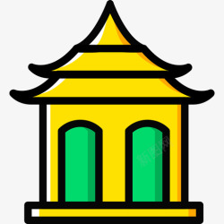 神龛神龛宗教8黄色图标高清图片