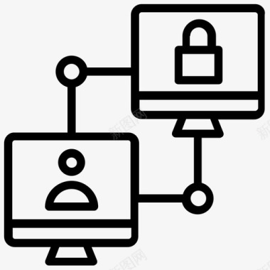 大数据访问控制网络安全密码保护图标图标