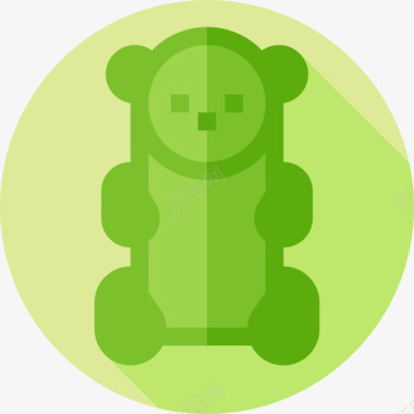 小熊胶糖果扁的图标图标