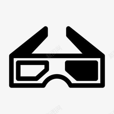 戴3D眼镜的狗3d眼镜电影院电影图标图标