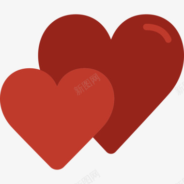 心脏浪漫生活方式7扁平图标图标