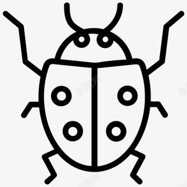 金龟子瓢虫甲虫粪甲虫图标图标