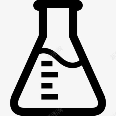 荷兰豆轮廓烧瓶化学锥形烧瓶图标图标