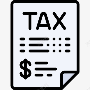 税务财务11线性颜色图标图标