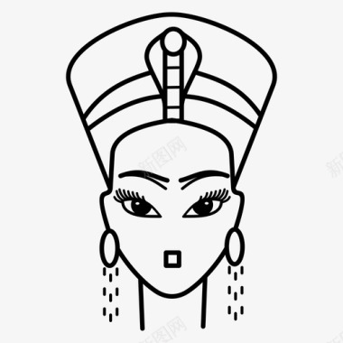 埃及艳后成人古代图标图标