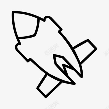 火箭卫星飞船火箭发射火箭飞船宇宙飞船图标图标