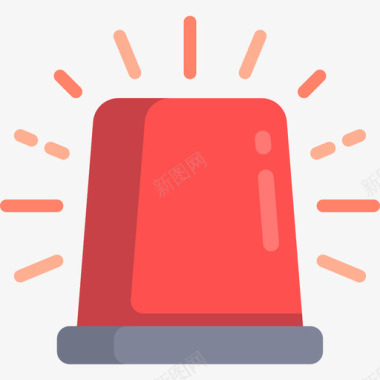 公共标识安全闪光器安全3扁平图标图标