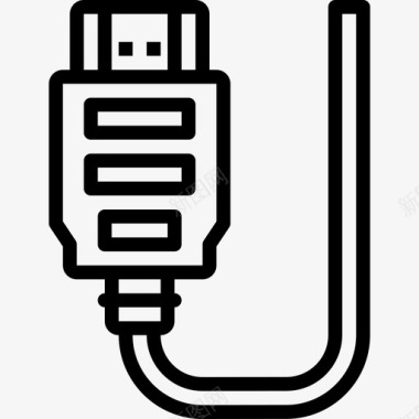 HDMI接线Hdmi2线性电缆连接器图标图标