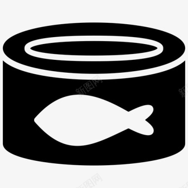 金枪鱼罐头鱼海鲜图标图标