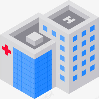 贺卡设计元素医院城市元素6公寓图标图标