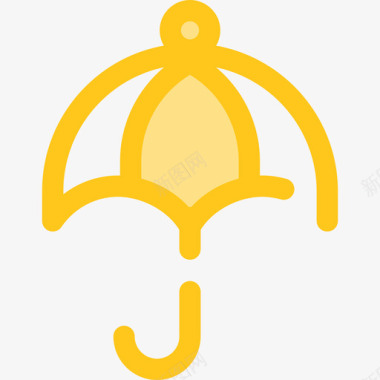 伞慈善6号黄色图标图标