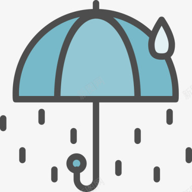 雨天气预报3线颜色图标图标