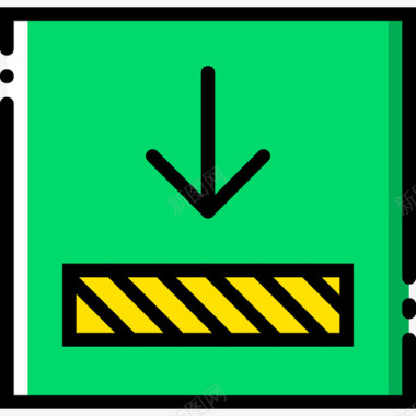 下载标志用户界面6线颜色图标图标