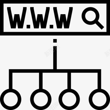 优化网络搜索引擎优化线性图标图标