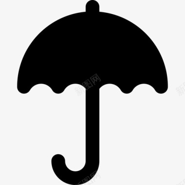 雨伞冬季元素2填充图标图标