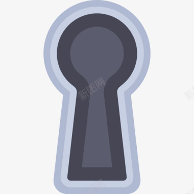 安全锁孔锁孔安全3平的图标图标