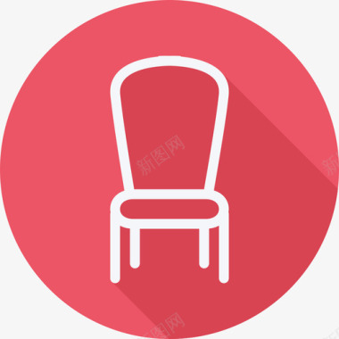 椅子家用电器和家具2圆形扁平图标图标