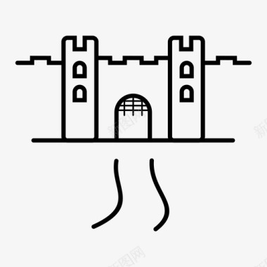 城堡建筑物宫殿图标图标