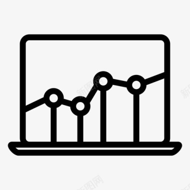 多彩图表图表计算机笔记本电脑图标图标