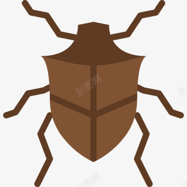 甲虫虫子扁虫图标图标