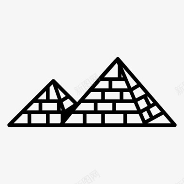 乡村摆件金字塔乡村埃及图标图标