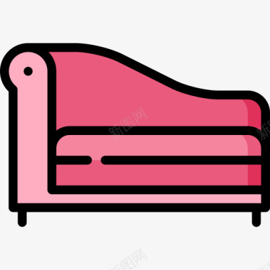 家居沙发沙发家居用品3线性颜色图标图标