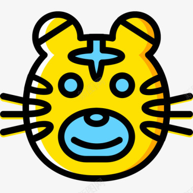 猫表情符号15黄色图标图标