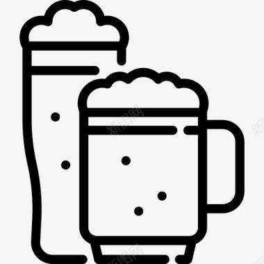 啤酒圣帕特里克节直系图标图标