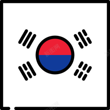 韩国国旗收藏3广场图标图标