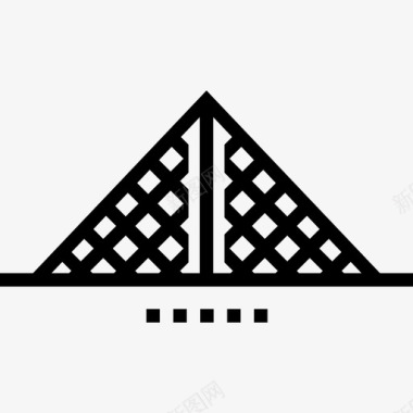 卢浮宫金字塔地标10直线形图标图标