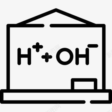 黑板化学5线性图标图标