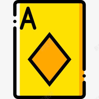 黄色扑克赌场赌博2黄色图标图标