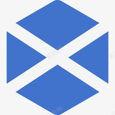 苏格兰国际国旗2六边形图标图标
