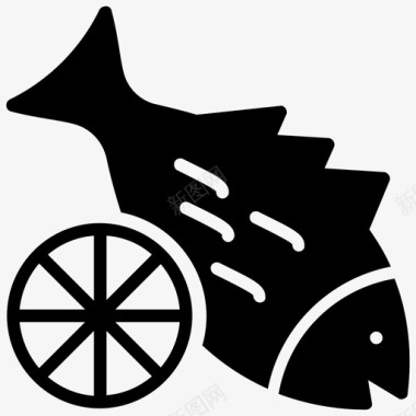 贝类柠檬鱼烹饪菜肴图标图标