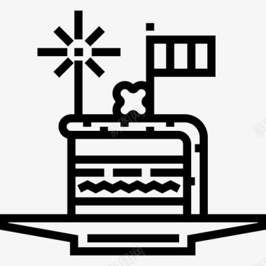 西式蛋糕蛋糕圣帕特里克第9天直纹图标图标