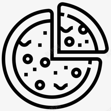 蓝莓披萨免抠素材披萨烘焙面包图标图标