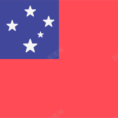 广场层萨摩亚国际旗帜4广场图标图标