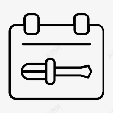 劳工日历螺丝刀工人图标图标