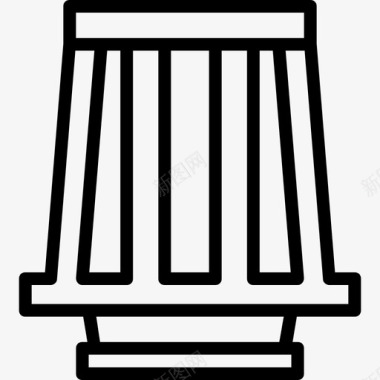 零件涡轮机汽车零件2线性图标图标