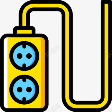 黄色躺椅插座连接器电缆4黄色图标图标